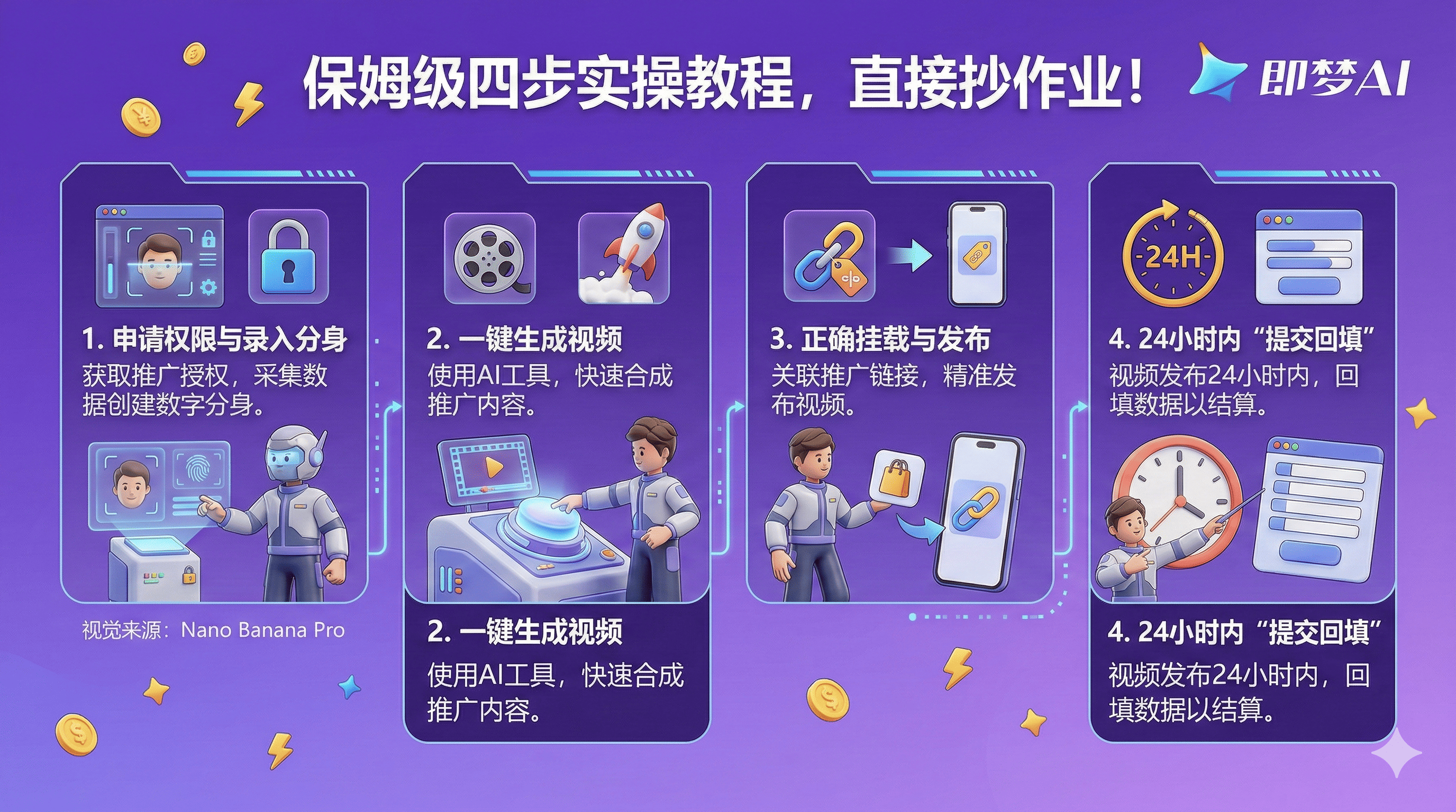 不想露脸怎么做短视频赚钱?即梦AI一键出镜玩法,打工人的低成本副业首选!