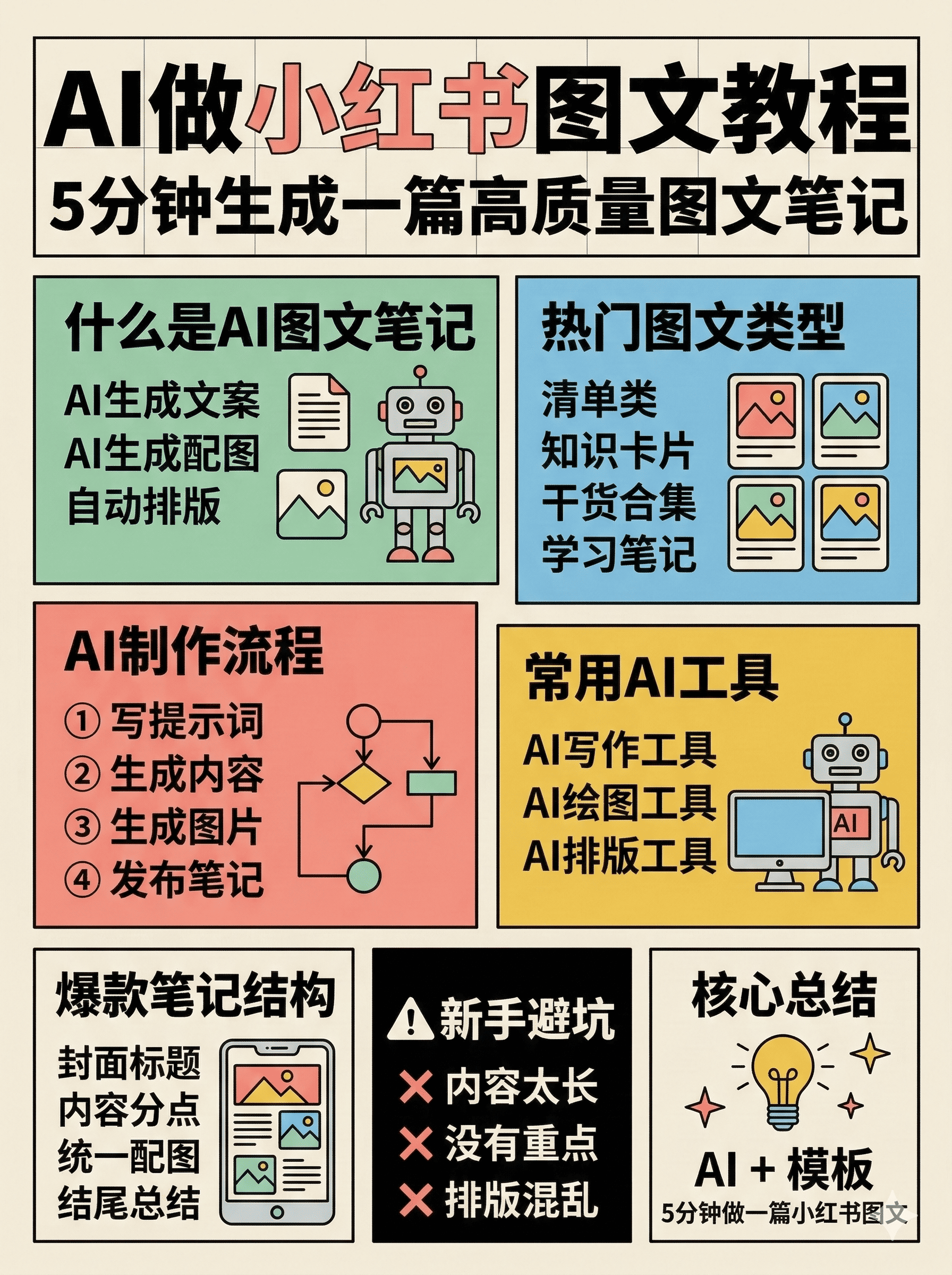 手把手实操：我用AI做小红书图文，5分钟出一篇！