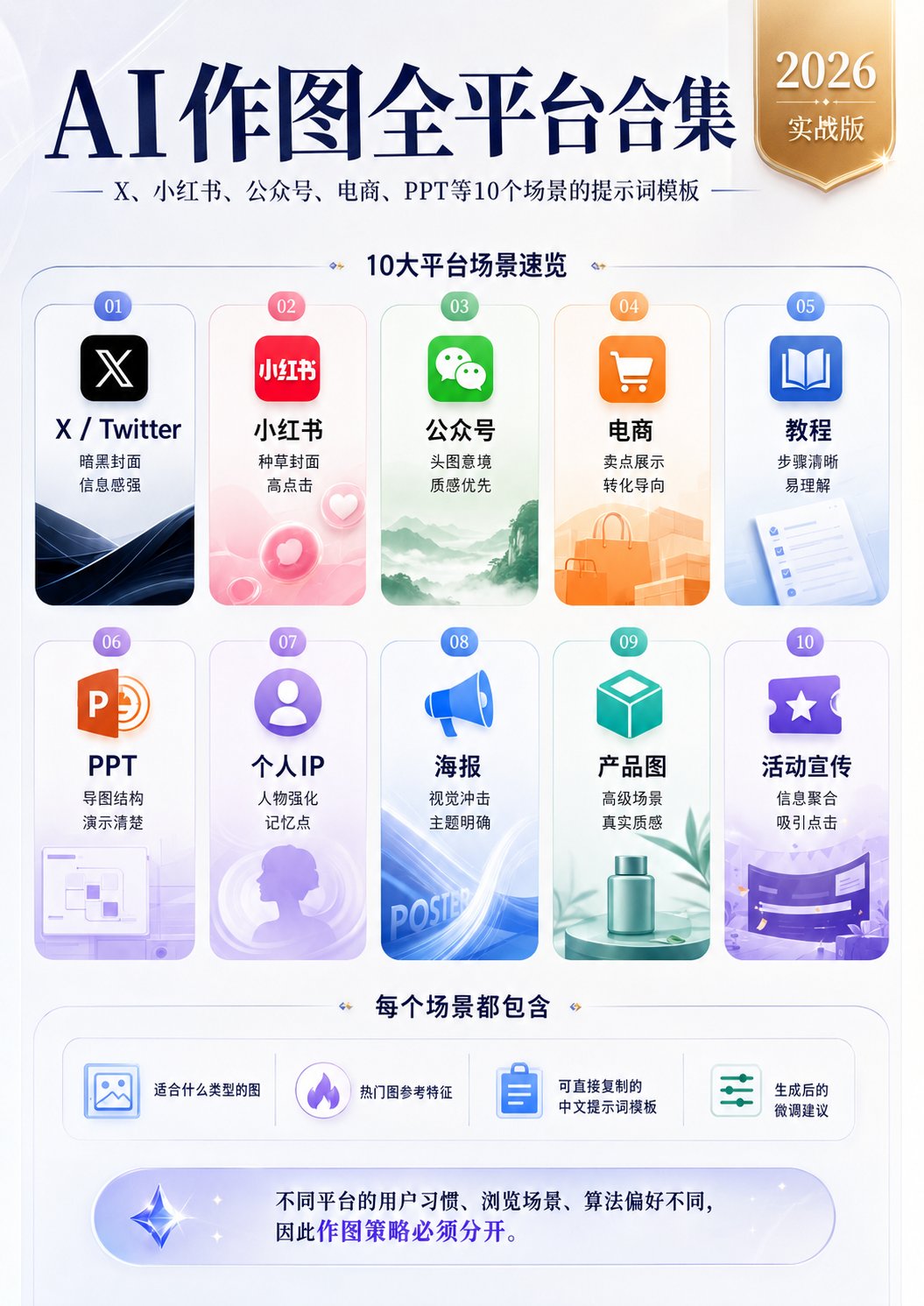 AI作图提示词怎么写？小红书、公众号、电商、PPT等10个场景一次讲清楚！