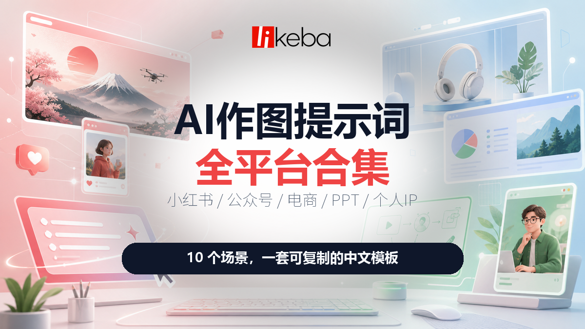 AI作图提示词怎么写？小红书、公众号、电商、PPT等10个场景一次讲清楚！