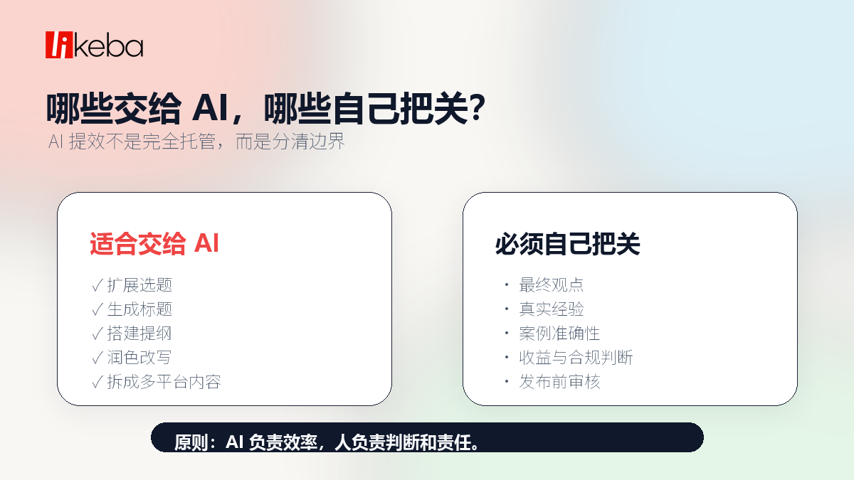 新手做内容，哪些工作适合交给 AI？这 7 件事最值得先用起来！