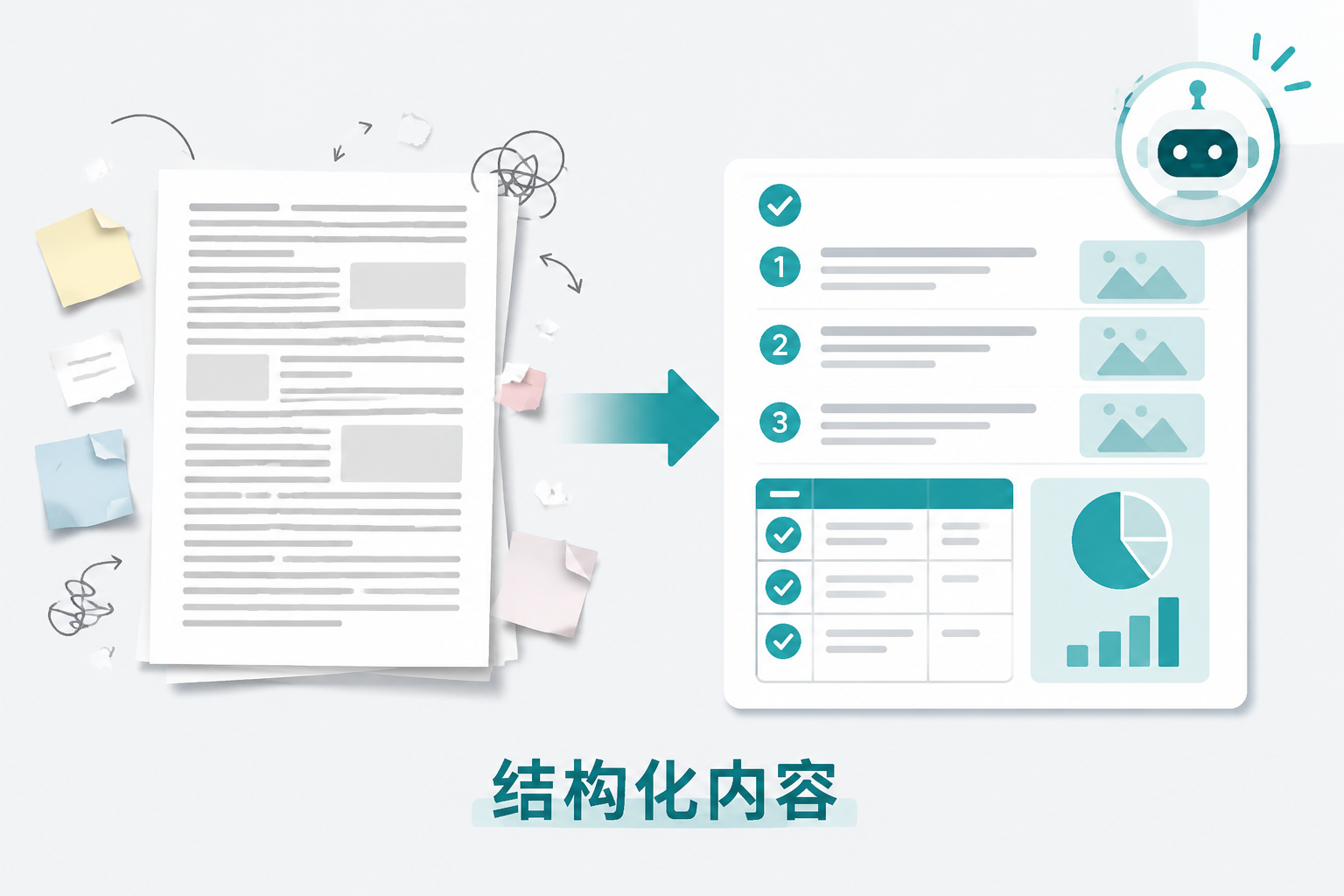 GEO优化高适配内容的信息结构对比示意图