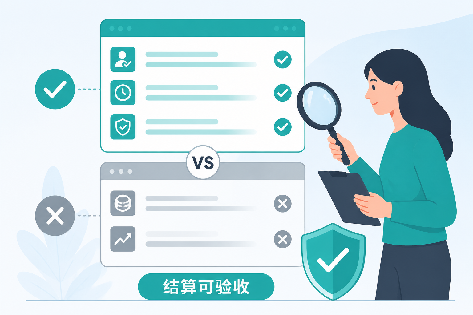 结算条款完整度对比示意图