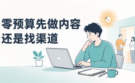 没有推广预算时，应该先做内容还是先找渠道合作？